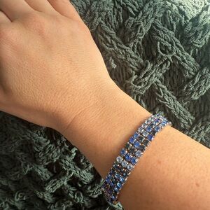 Elegant Blue Crystal Bracelet